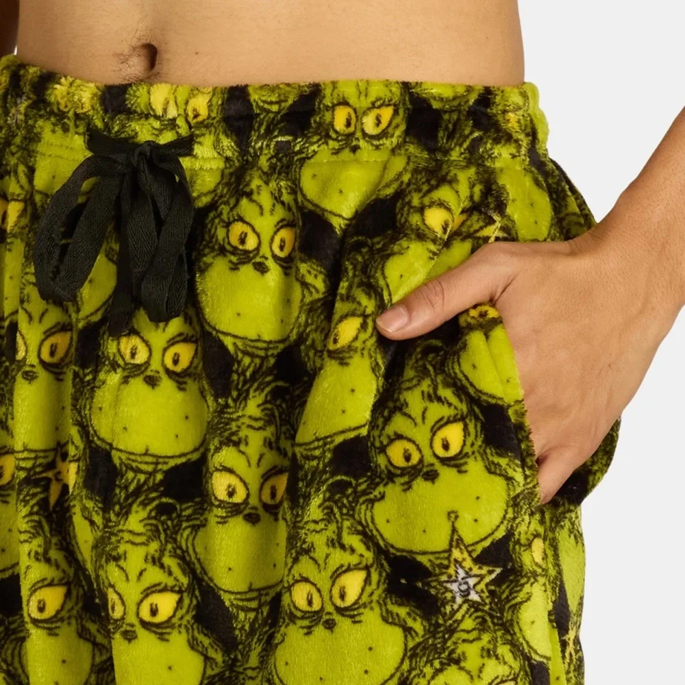 Dr. Seuss Grinch Superminky Fleece Sleep Pants Men’s Small - Picture 6 of 13